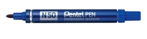 Pentel N 50 permanente marker Kogelpunt Blauw 12 stuk(s)