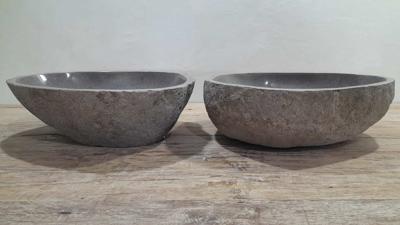 Doppelwaschbecken Flussstein RM250312AB, 49x39x15 cm