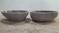 Doppelwaschbecken Flussstein RM250312AB, 49x39x15 cm
