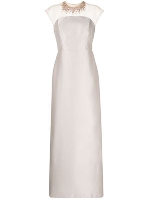 Sachin & Babi robe longue Irina à ornements en cristal - Vert