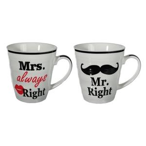 Koffiebeker set - Mr Right en Mrs Always Right - koffiemok