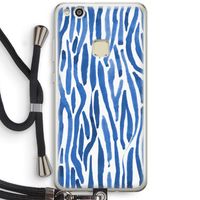 Blauwe nerven: Huawei Ascend P10 Lite Transparant Hoesje met koord
