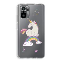 Regenboog eenhoorn: Xiaomi Redmi Note 10S Transparant Hoesje