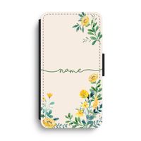 Gele bloemen: iPhone XS Max Flip Hoesje