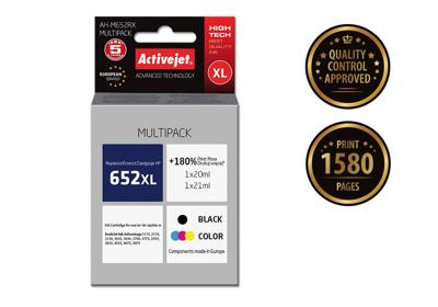 Activejet AH-M652RX inkt (vervanging HP 652 F6V25AE/F6V24AE; Premium; 1 x 20 ml, 1 x 21 ml; zwart, kleur)