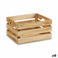 Decoratieve Doos Bruin Hout 31 x 16 x 21 cm (18 Stuks)