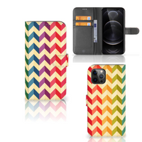 Apple iPhone 12 Pro Max Telefoon Hoesje Zigzag Multi Color - thumbnail