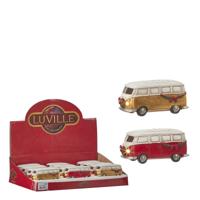 Luville T1 busje rood/goud 11,5x5,5x5cm