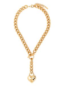 Moschino heart-pendant chain-link necklace - Or