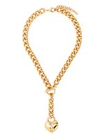 Moschino heart-pendant chain-link necklace - Or