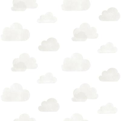 Dutch Wallcoverings Joy - Wolken - Wit/Grijs