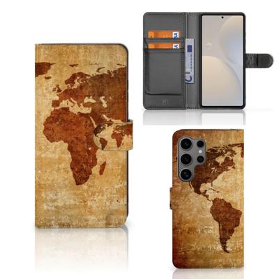 Samsung Galaxy S25 Ultra | Flip Cover | Wereldkaart