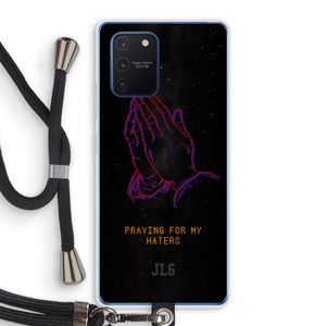 Praying For My Haters: Samsung Galaxy Note 10 Lite Transparant Hoesje met koord