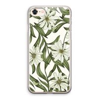 Wit bloemenpatroon: iPhone 8 Transparant Hoesje