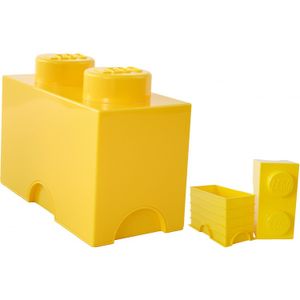 Room Copenhagen LEGO Storage Brick 2 Geel opbergdoos