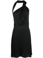 Zadig&Voltaire Razal pleat-detail satin midi dress - Noir - thumbnail