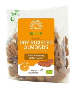 Organic roasted almonds garlic rosem & red pep bio