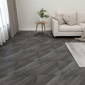 VidaXL Vloerplanken zelfklevend 55 st 5,11 m² pvc gestreept grijs