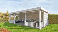 Lugarde Veranda VB01 800x400 cm - 44 mm- Plat dak- Aluminium- Lugarde