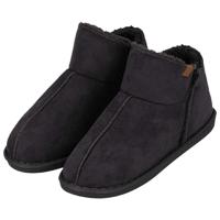 Apollo heren sloffen - instappers - donkergrijs - suede look - hoog model - pantoffels - harde zool - thumbnail