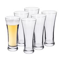 Alessandro Bierglazen Flutes - 6x stuks - hoog glas - 350 ml - 7 x 15 cm