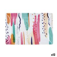 Snackdienblad Quid Acuarela Roze 30 x 20 x 2 cm (12 Stuks)