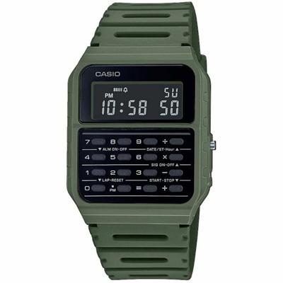 Unisex horloge Casio CALCULATOR Zwart Groen