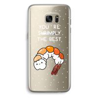 You're Shrimply The Best: Samsung Galaxy S7 Edge Transparant Hoesje