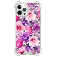 iPhone 12 (Pro) shockproof hoesje - Rosy blooms
