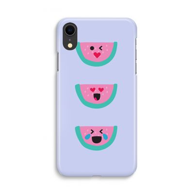 Smiley watermeloen: iPhone XR Volledig Geprint Hoesje