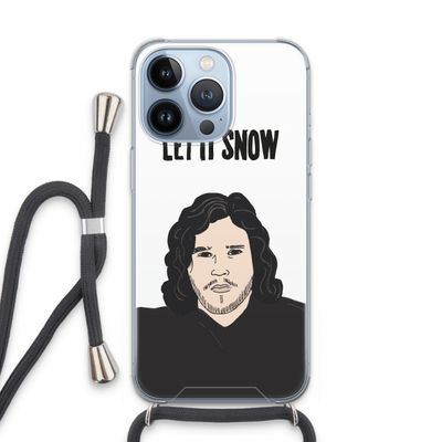 Let It Snow: iPhone 13 Pro Transparant Hoesje met koord