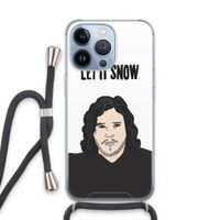 Let It Snow: iPhone 13 Pro Transparant Hoesje met koord