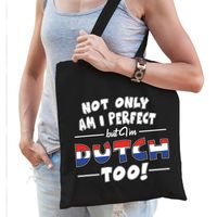 Not only perfect Dutch / Nederland cadeau tas zwart voor dames - thumbnail