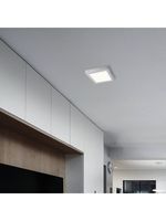 Home sweet home ska LED plafondlamp vierkant ↔ 22,5 cm mat staal - thumbnail