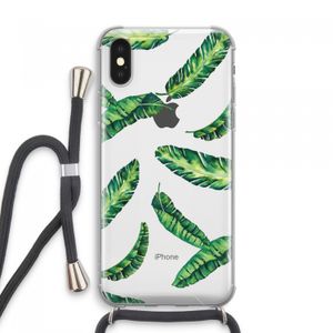 Lange bladeren: iPhone XS Max Transparant Hoesje met koord