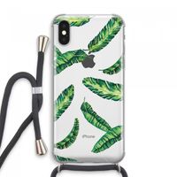Lange bladeren: iPhone XS Max Transparant Hoesje met koord