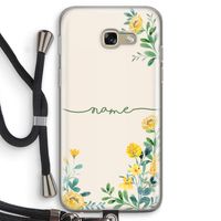 Gele bloemen: Samsung Galaxy A5 (2017) Transparant Hoesje met koord