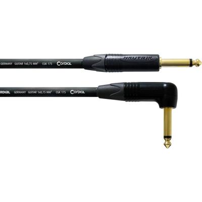 Cordial 11218 Jackplug Audio Aansluitkabel [1x Jackplug male 6,3 mm (mono) - 1x Jackplug male 6,3 mm (mono)] 3 m Zwart PVC-mantel