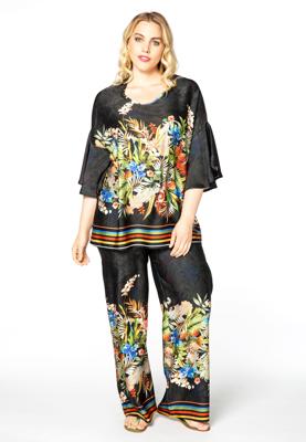 Yoek Trousers STRIPED FLOWER | Multi | Maat 58/60