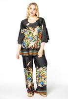 Yoek Trousers STRIPED FLOWER | Multi | Maat 54/56
