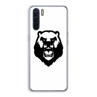 Angry Bear (white): Oppo A91 Transparant Hoesje
