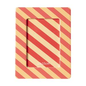 Fotolijst streep - roze/oranje - 10x15 cm