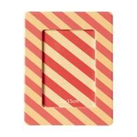 Fotolijst streep - roze/oranje - 10x15 cm