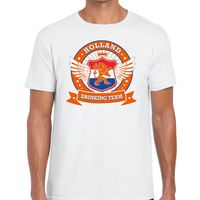 Wit Holland drinking team t-shirt heren Wit Holland drinking team t-shirt heren