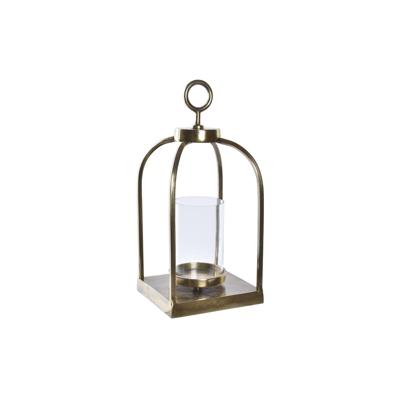 Lantaarn DKD Home Decor Kristal Gouden Aluminium (19 x 19 x 43 cm)