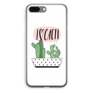 I love cacti: iPhone 8 Plus Transparant Hoesje