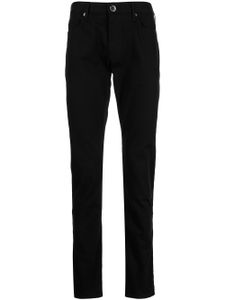 Emporio Armani pantalon droit à plaque logo - Noir