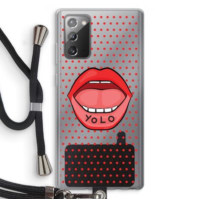 Yolo Denise: Samsung Galaxy Note 20 / Note 20 5G Transparant Hoesje met koord
