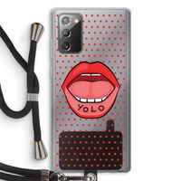 Yolo Denise: Samsung Galaxy Note 20 / Note 20 5G Transparant Hoesje met koord