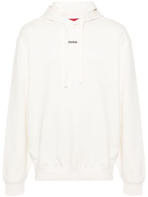 HUGO hoodie à logo imprimé - Tons neutres